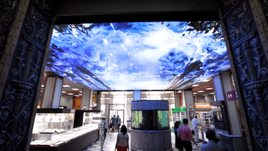 The first screen in Russia on the ceiling of the Central Department Store Nizhny Novgorod image 3