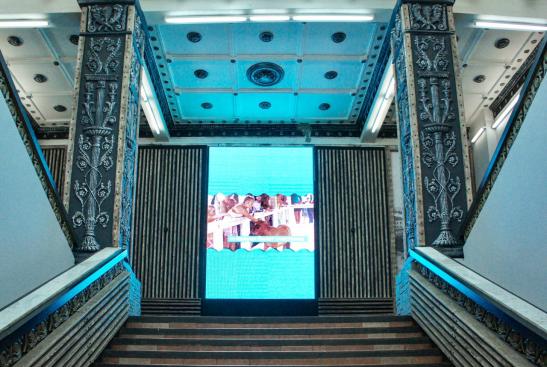 TSUM LED screens on flights of stairs image 1