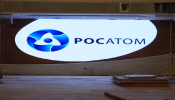Internal screen in the assembly hall of the main building of Rosatom image 1
